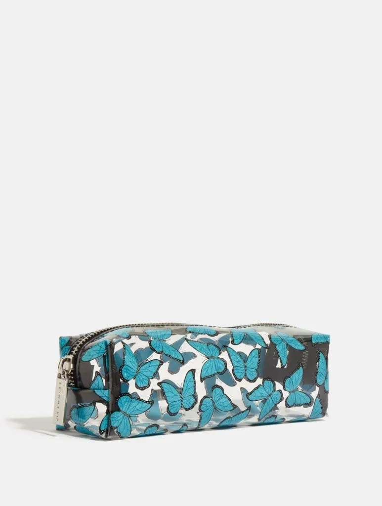 Blue Butterfly Pencil Case