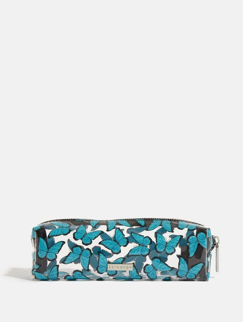 Blue Butterfly Pencil Case