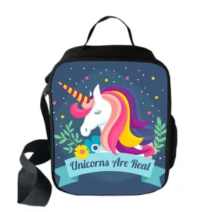 Cartoon Unicorn Printed Lunch Bag for Kids