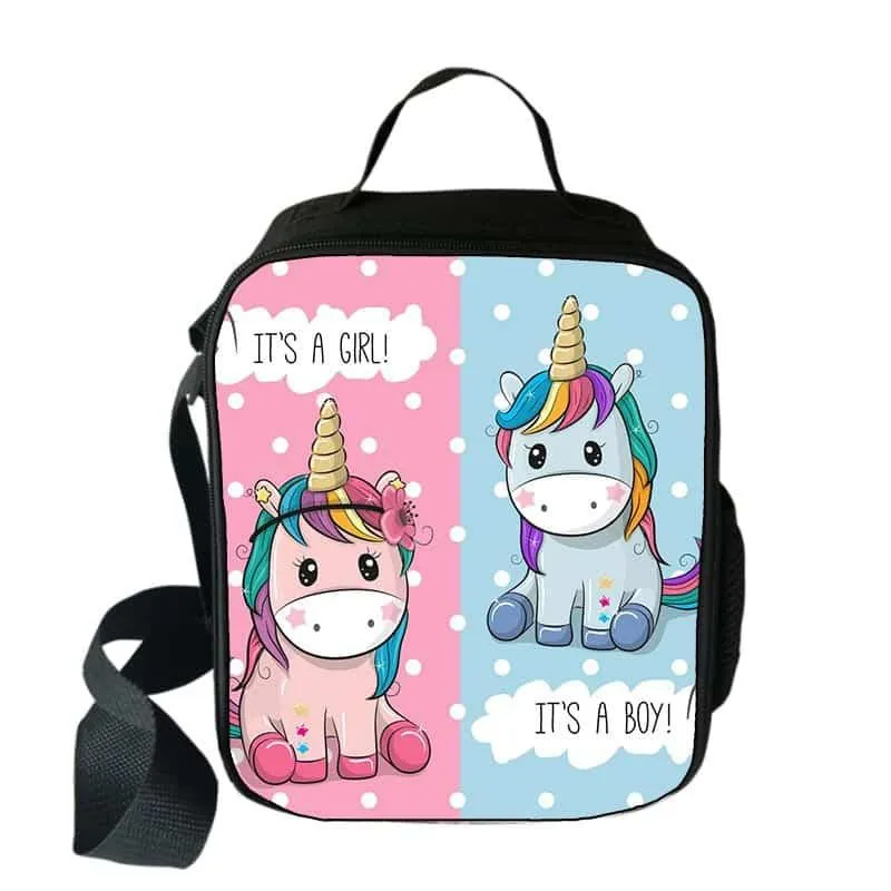 Cartoon Unicorn Printed Lunch Bag for Kids