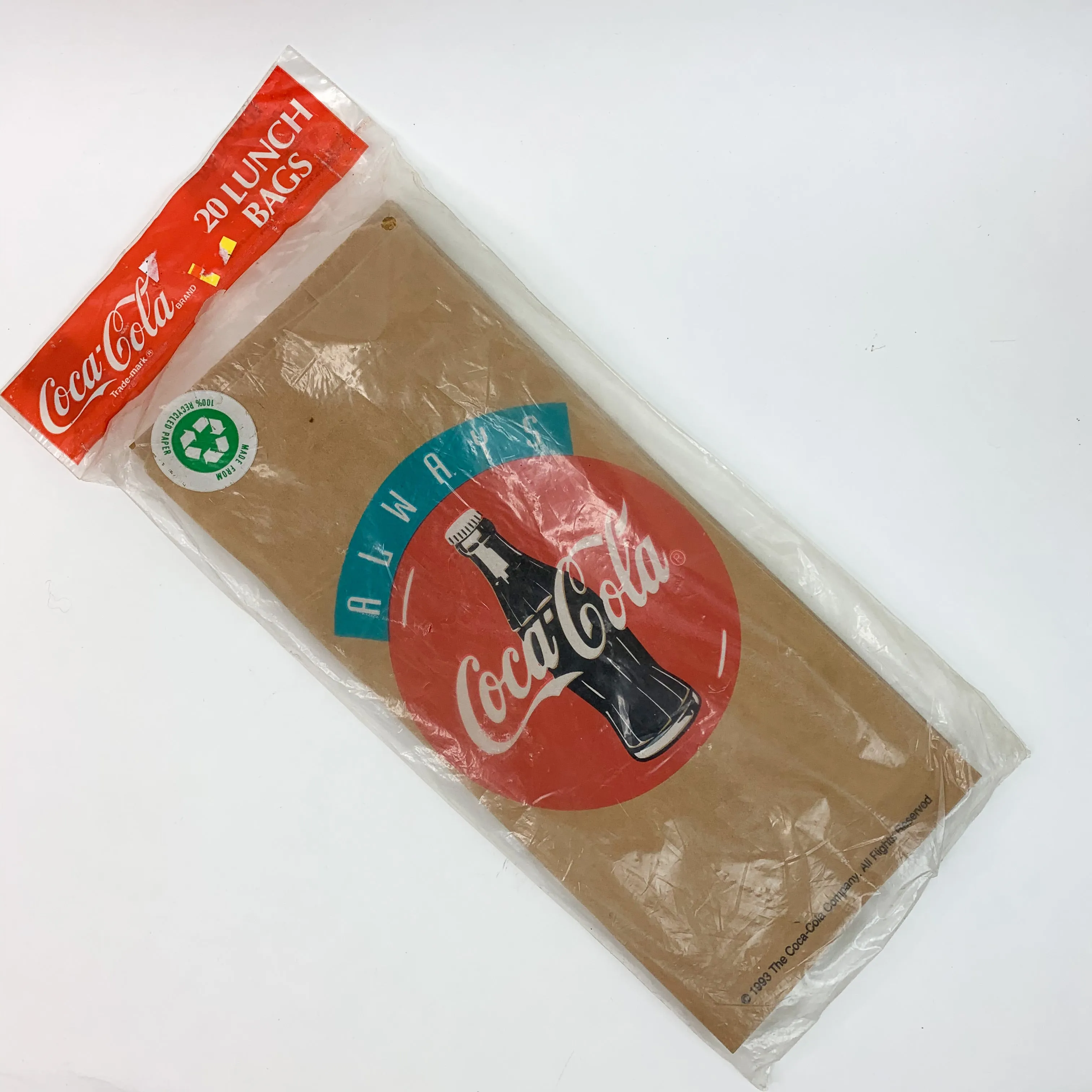 Coca Cola Paper Lunch Bags Qty 20 Always Coca Cola 1993