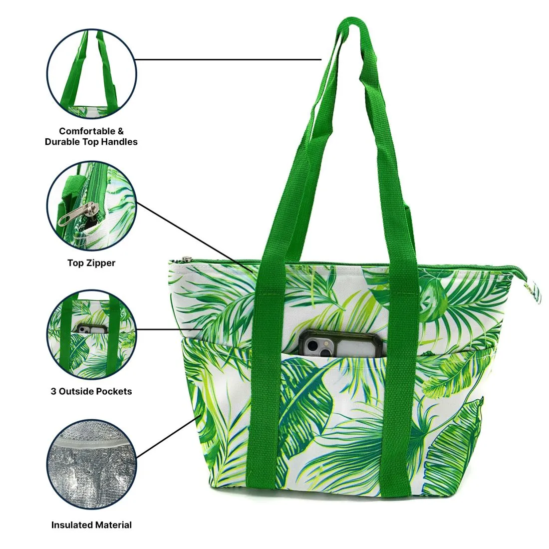 Empire Cove Insulated Lunch Bag Cooler Picnic Travel Food Tote Carry Bag