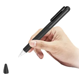 For Apple Pencil 2Nd Generation Anti-Slip Grip Silicone Protective Case With 3 Pieces Nib Cover