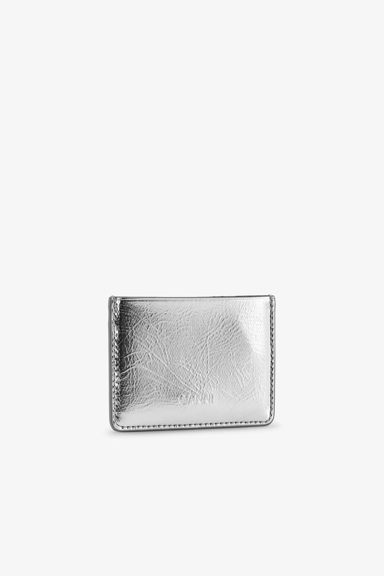 Ganni Silver Metallic GANNI Bou Card Holder