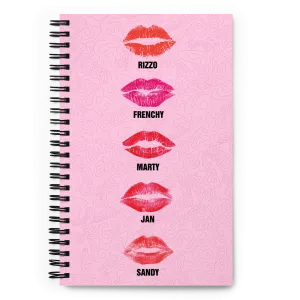 Grease Pink Ladies Kisses Spiral Notebook