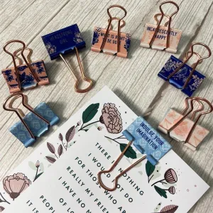 Jane Austen Binder Clips - Set of 8