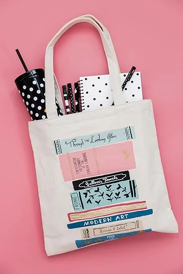 Kate Spade New York Canvas Tote Bag, white/multicolor