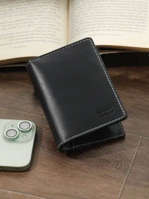 Men's Navy Solid Card Holder
