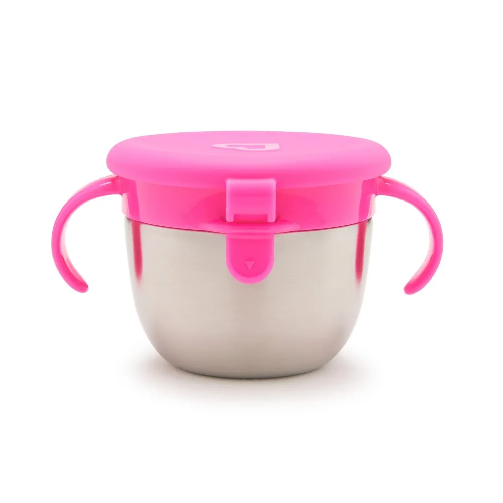 Munchkin Snack  Stainless Steel Snack Catcher - Pink