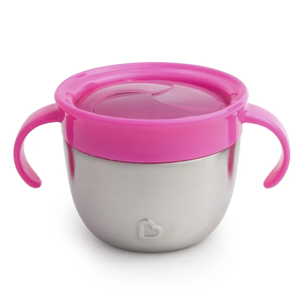Munchkin Snack  Stainless Steel Snack Catcher - Pink