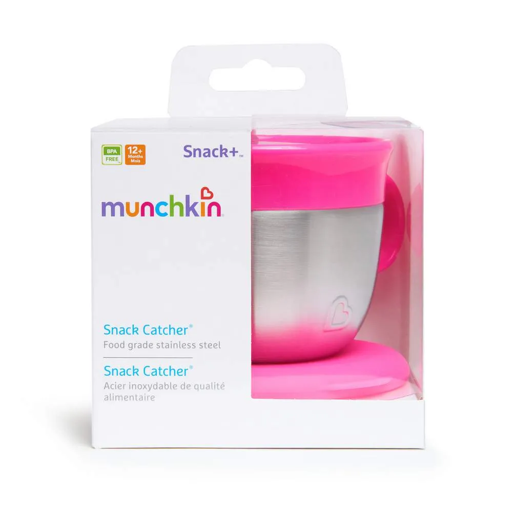 Munchkin Snack  Stainless Steel Snack Catcher - Pink
