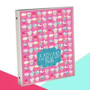 Personalised Binder <br/>Cupcake Theme