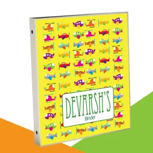 Personalised Binder<br/>Airplane Theme