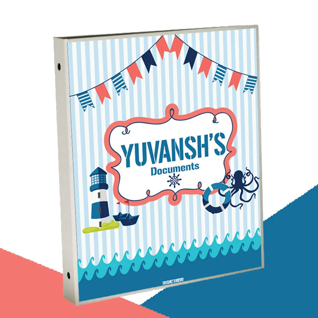 Personalised Binder<br/>Nautical Theme