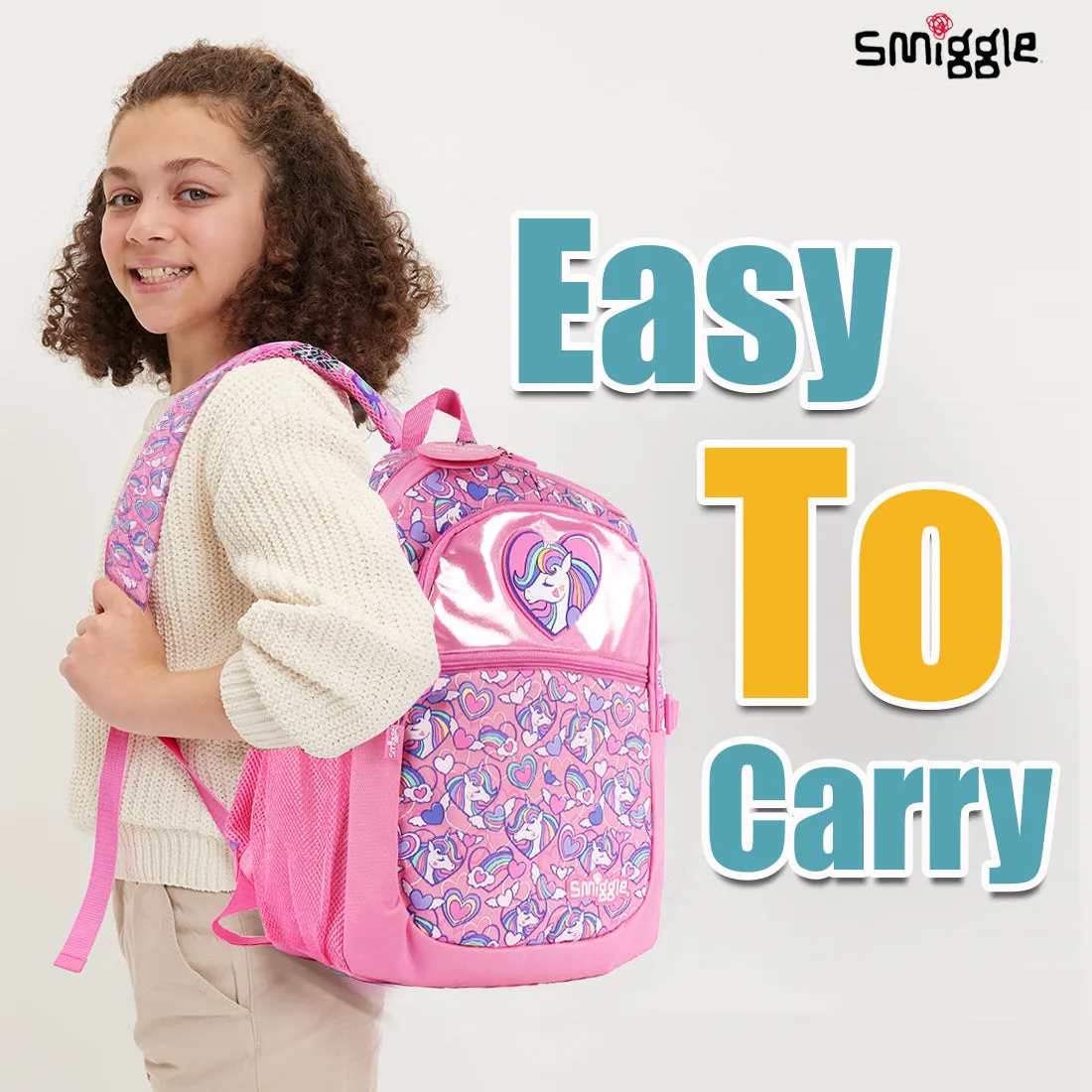 Smiggle Fly High Classic Attach Backpack Pink, 3Y 