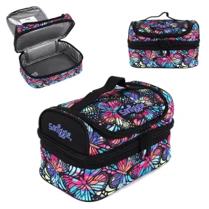 Smiggle Vivid Double Decker Lunchbox (Bag) Black Mix, 3Y 