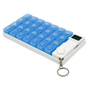 The Handi Pill Organiser - 4 Alarm 28 Compartment Pill Box Timer